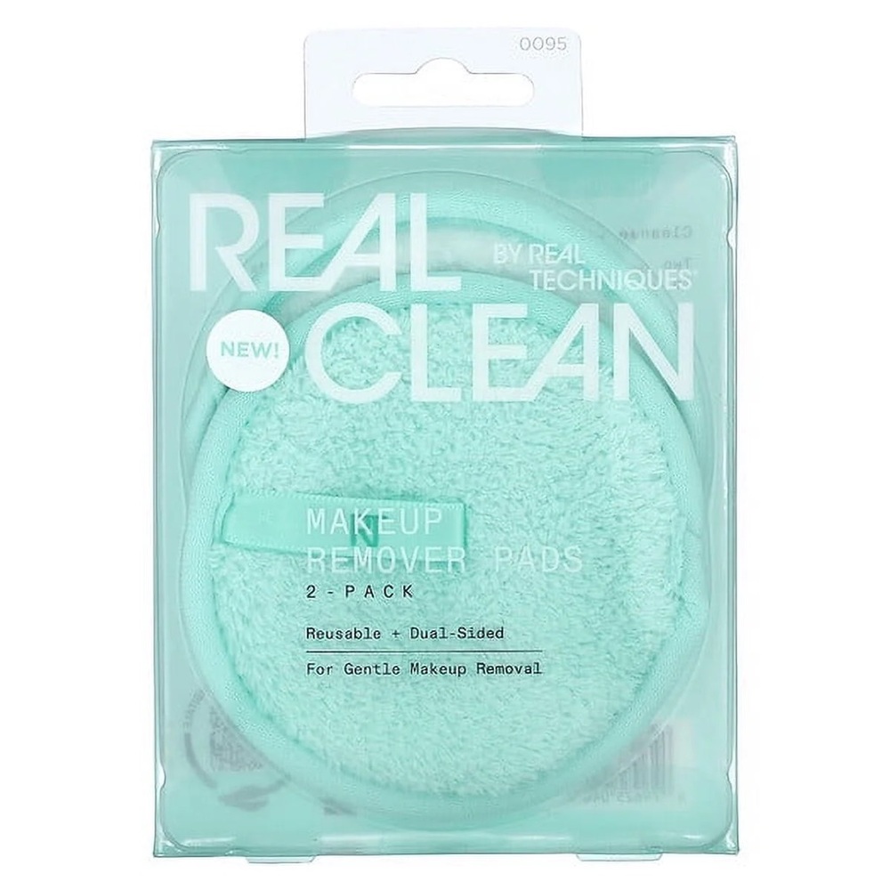 NWT Real Techniques Real Clean Makeup Remover Pads Reusable Rounds 2 Pack